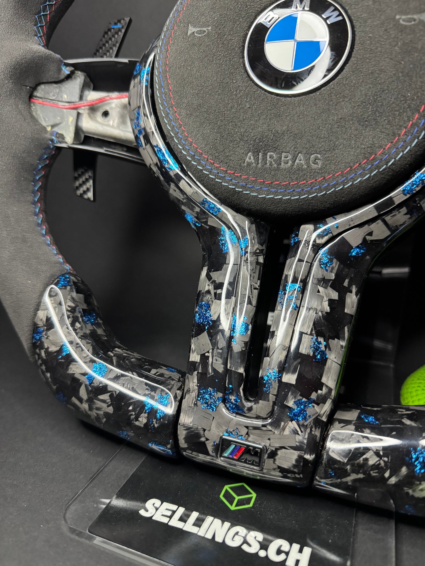 BMW Sport Steering Wheel Forged Carbon Color Flakes (LED) F-Series