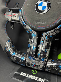 BMW Sport Steering Wheel Forged Carbon Color Flakes (LED) F-Series