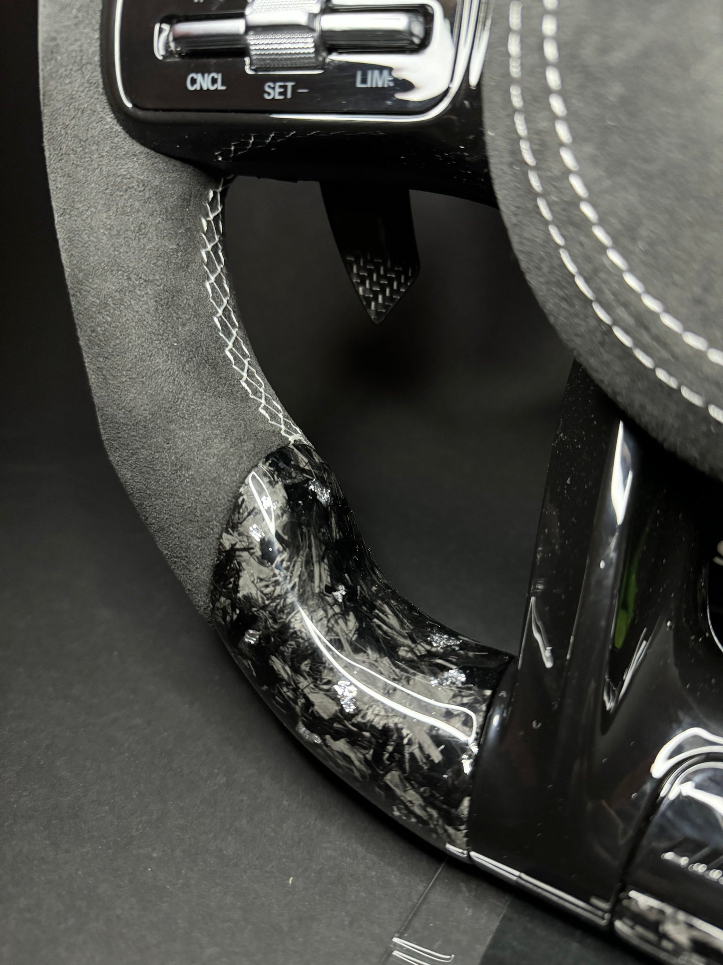 Mercedes AMG Sport Steering Wheel Forged Carbon Color Splitter