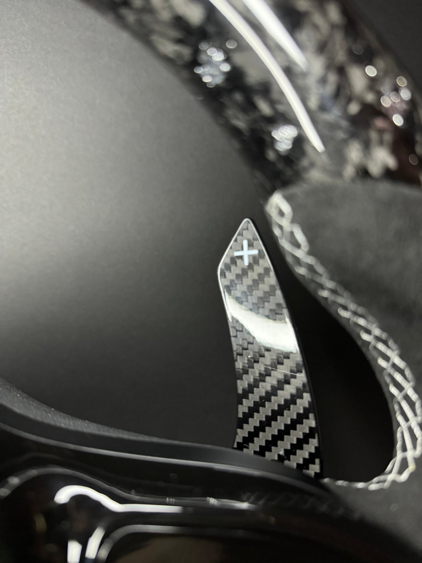 Mercedes AMG Sport Steering Wheel Forged Carbon Color Splitter
