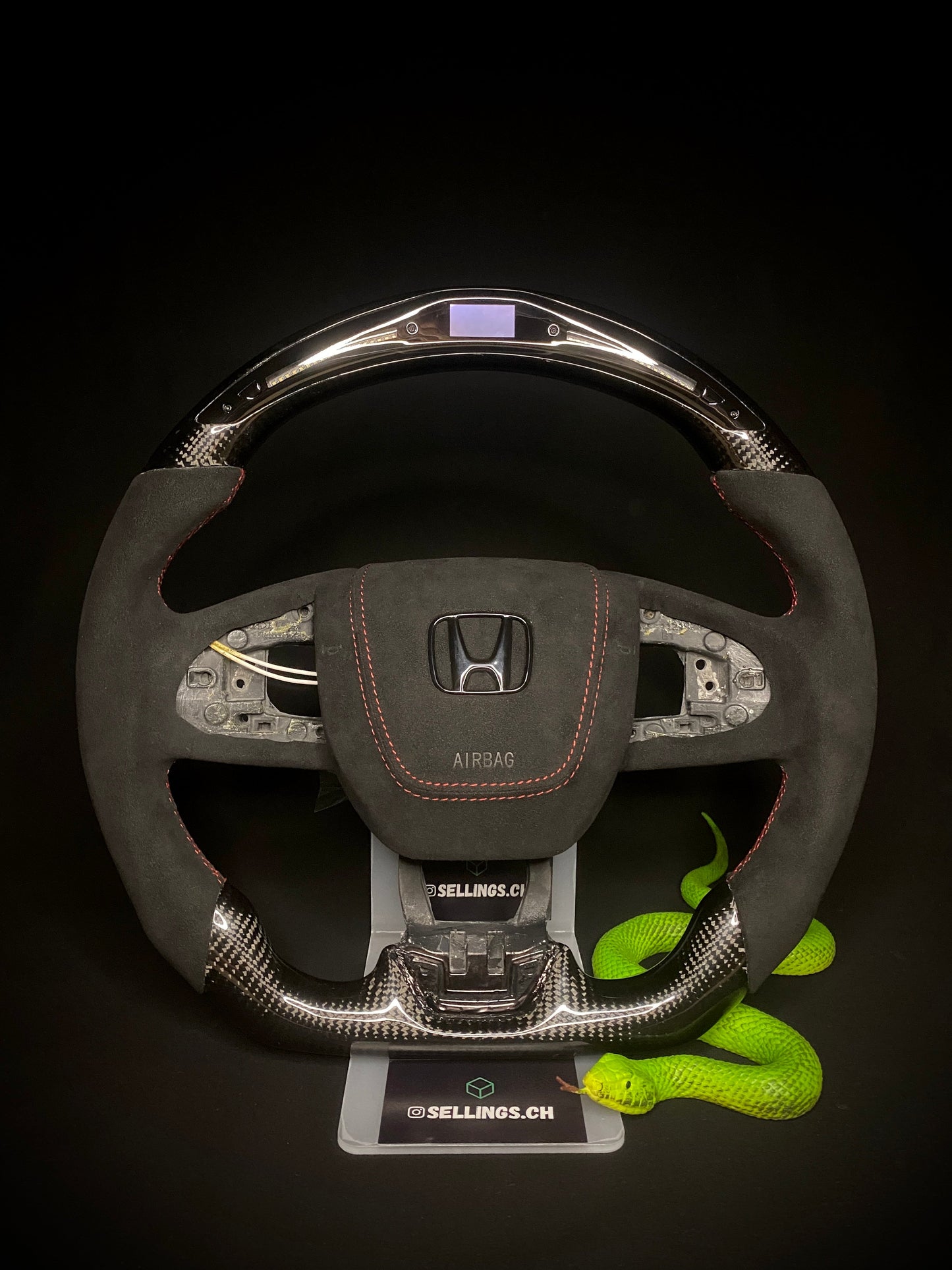 Honda Carbon Sports Steering Wheel (LED)