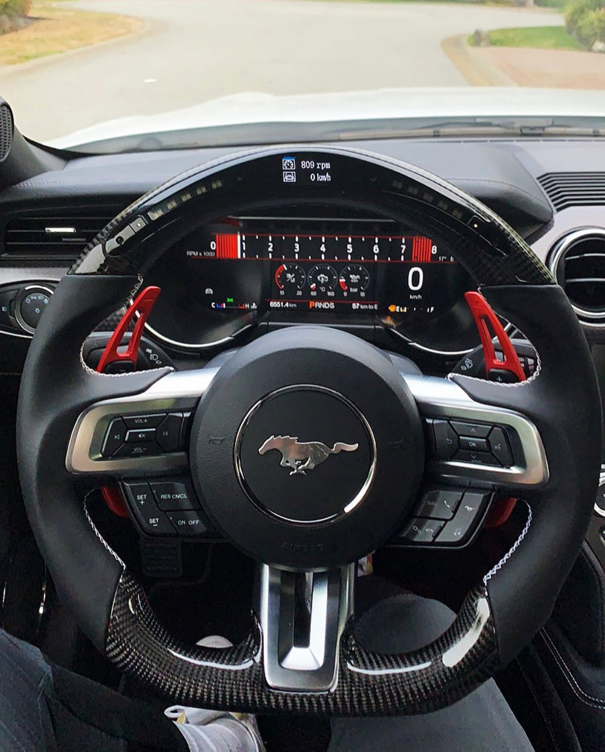 Ford Mustang Carbon Sport Steering Wheel (LED)