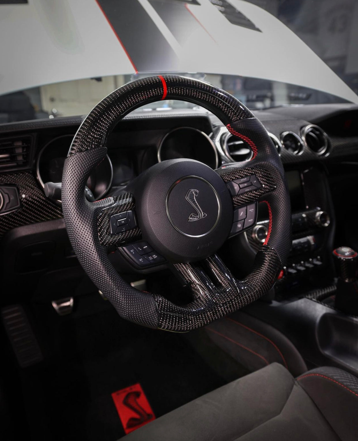 Ford Mustang Sport Steering Wheel Carbon