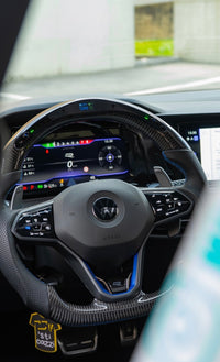 VW Golf 8 Carbon Sports Steering Wheel (LED)