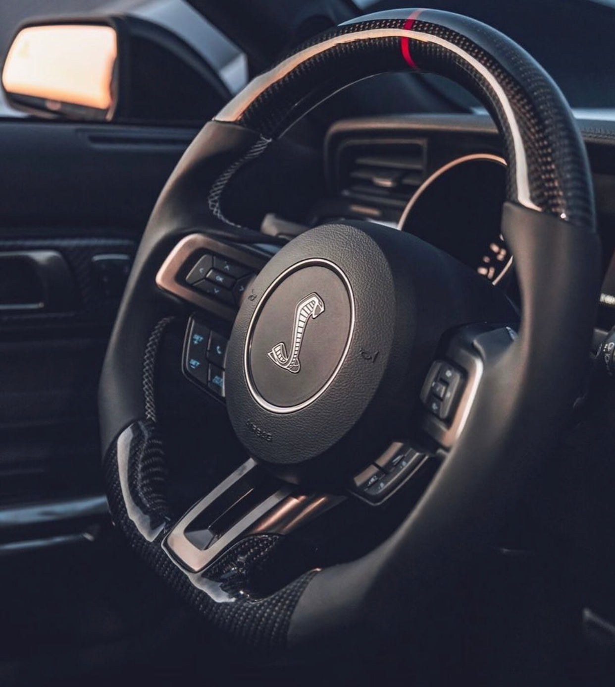 Ford Mustang Sport Steering Wheel Carbon