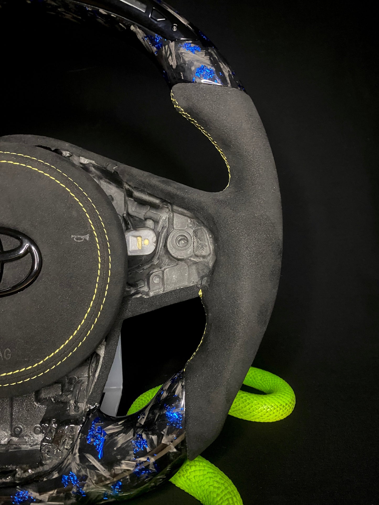 Toyota Supra Sports Steering Wheel Forged Carbon Color Splitter (LED)
