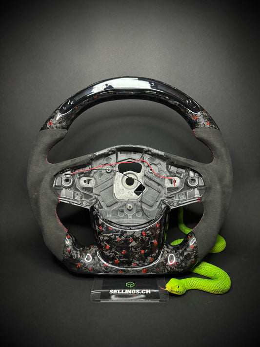Toyota Supra Sports Steering Wheel Forged Carbon Color Splitter (LED)