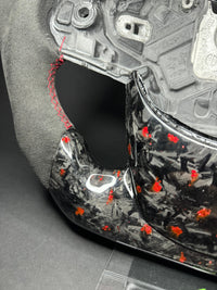 Toyota Supra Sports Steering Wheel Forged Carbon Color Splitter (LED)