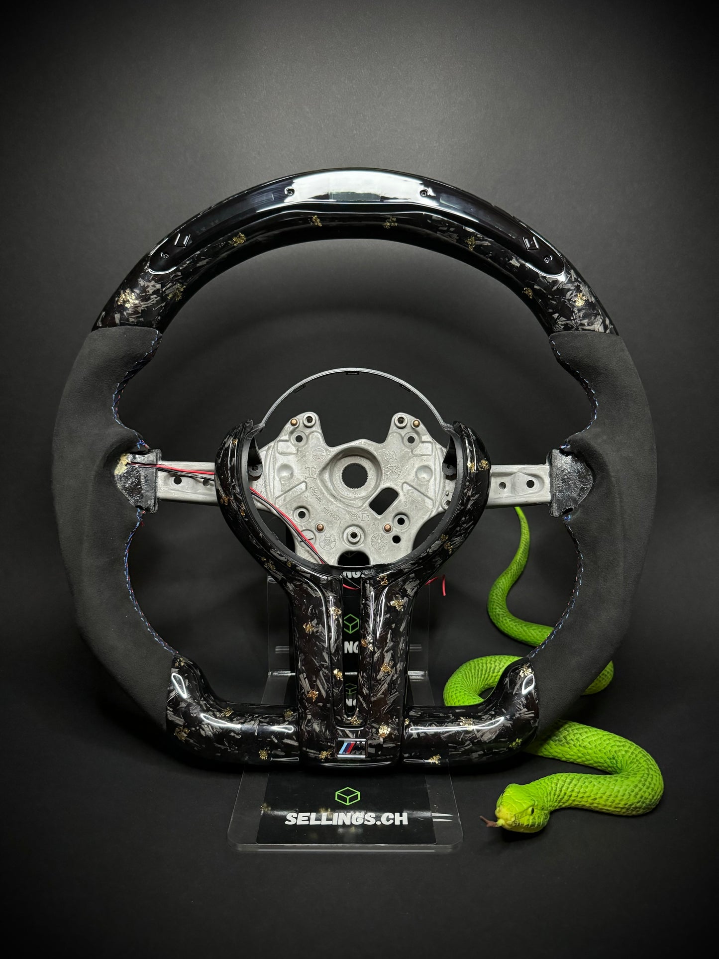 BMW Sport Steering Wheel Forged Carbon Color Flakes (LED) F-Series