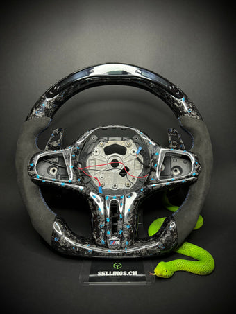 compare product BMW Sport Steering Wheel Forged Carbon Color Flakes (LED) G-Series
