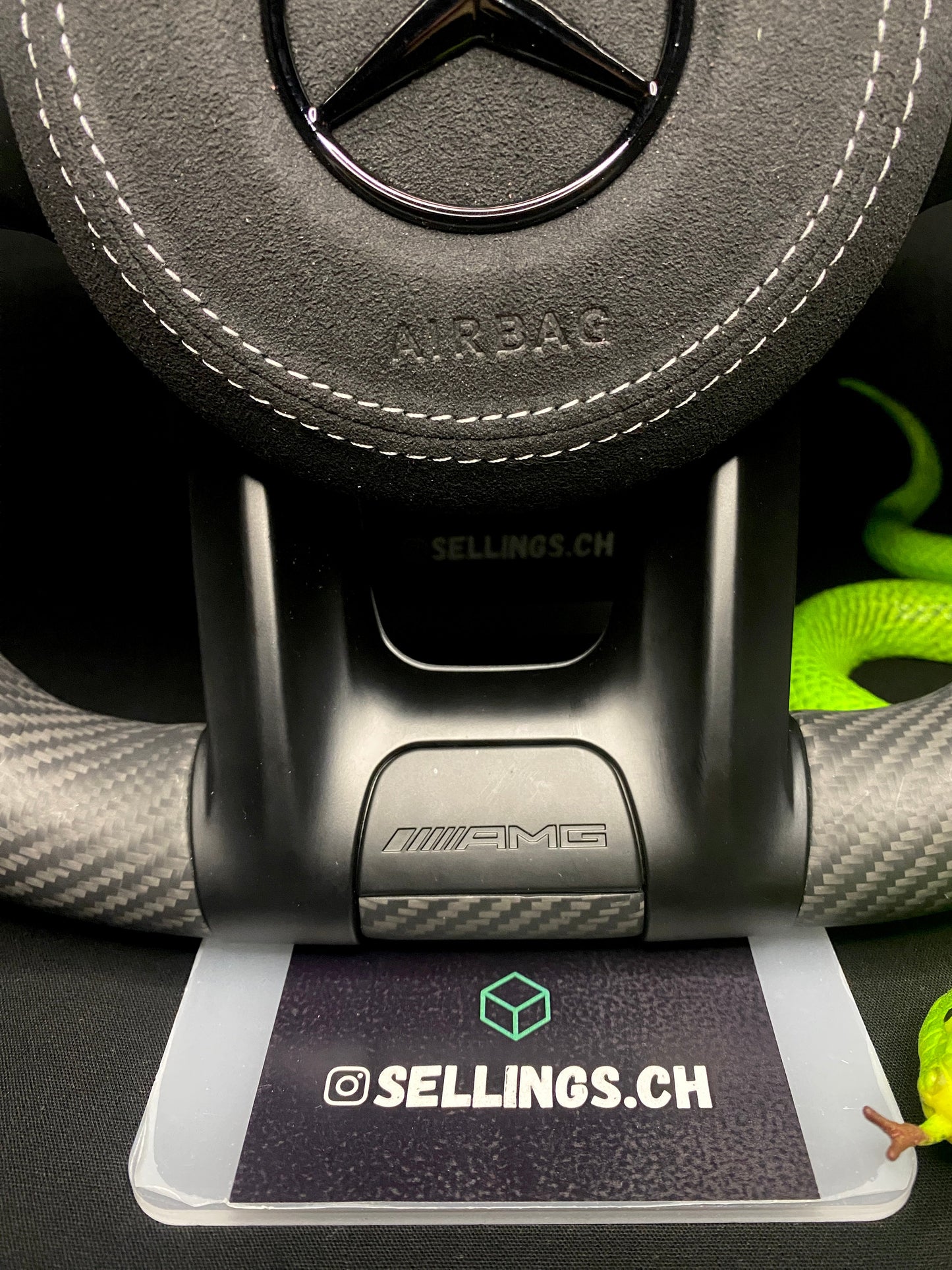 Mercedes AMG Sport Steering Wheel Carbon Matt LED (Upgrade to Facelift)