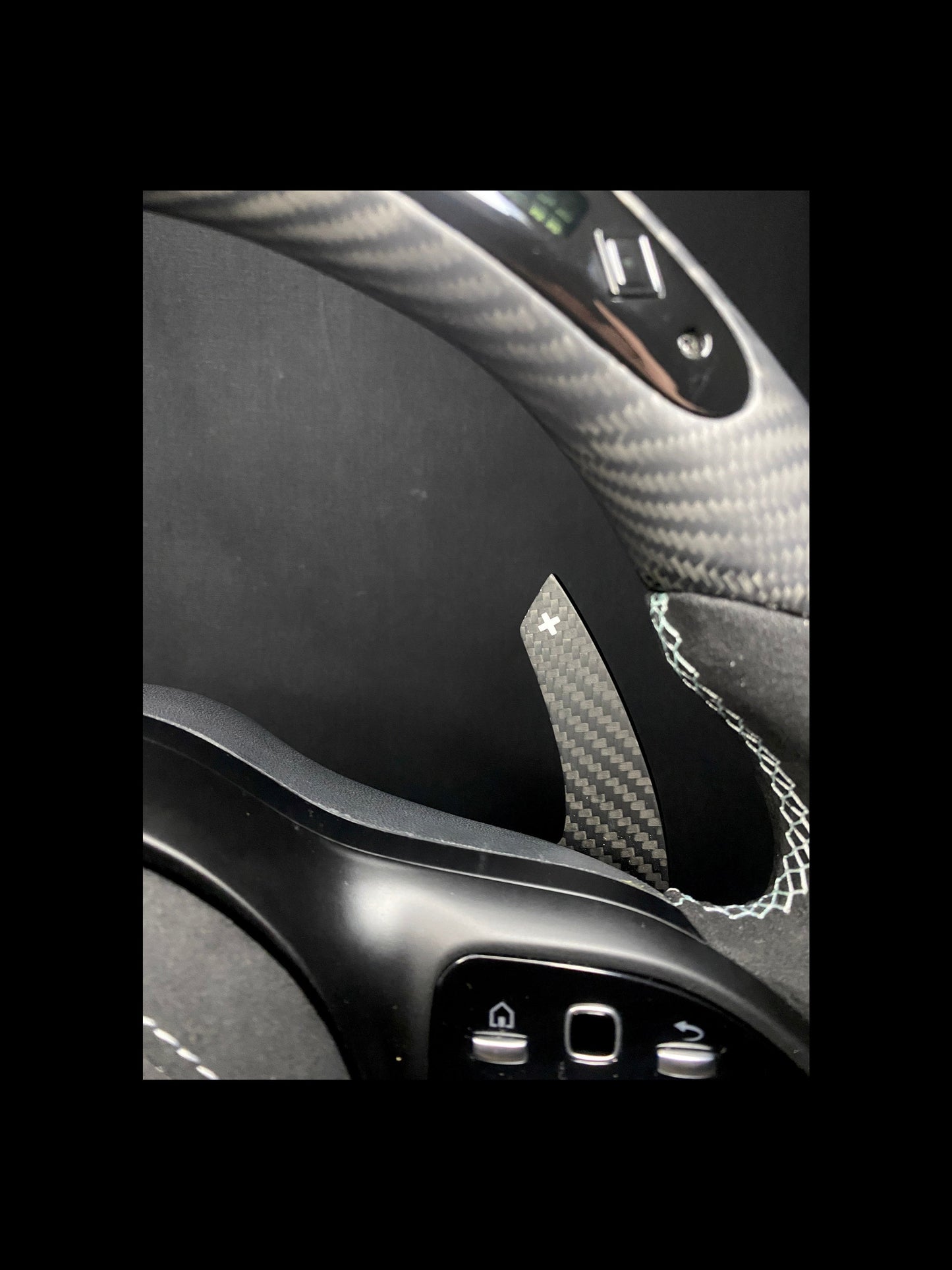 Mercedes AMG Sport Steering Wheel Carbon Matt LED (Upgrade to Facelift)