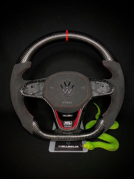 VW Golf 8 Carbon Sports Steering Wheel
