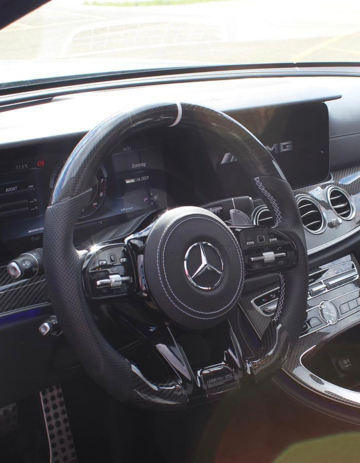 Mercedes AMG Carbon Sports Steering Wheel