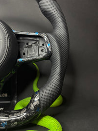 VW Golf 7/7.5 Sports Steering Wheel Forged Carbon Color Splitter (LED)