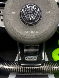VW Golf 7/7.5 Sport Steering Wheel Carbon (LED) All Black