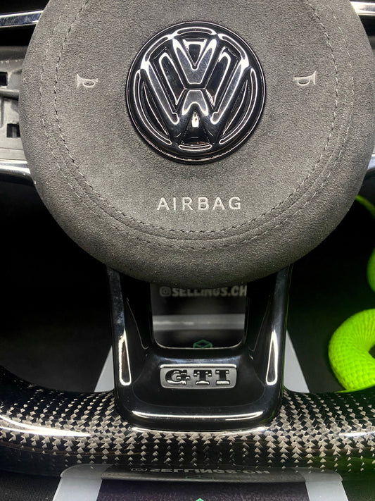 VW Golf 7/7.5 Sport Steering Wheel Carbon (LED) All Black