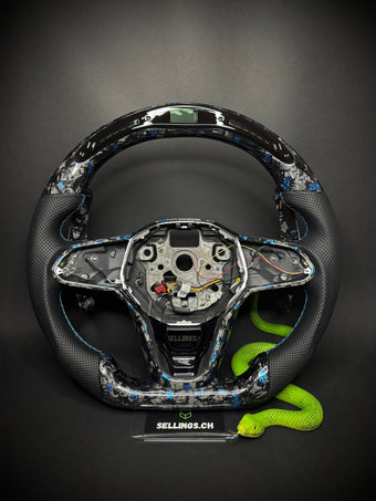 compare product VW Golf 8 Sports Steering Wheel Forged Carbon Color Flakes (LED)
