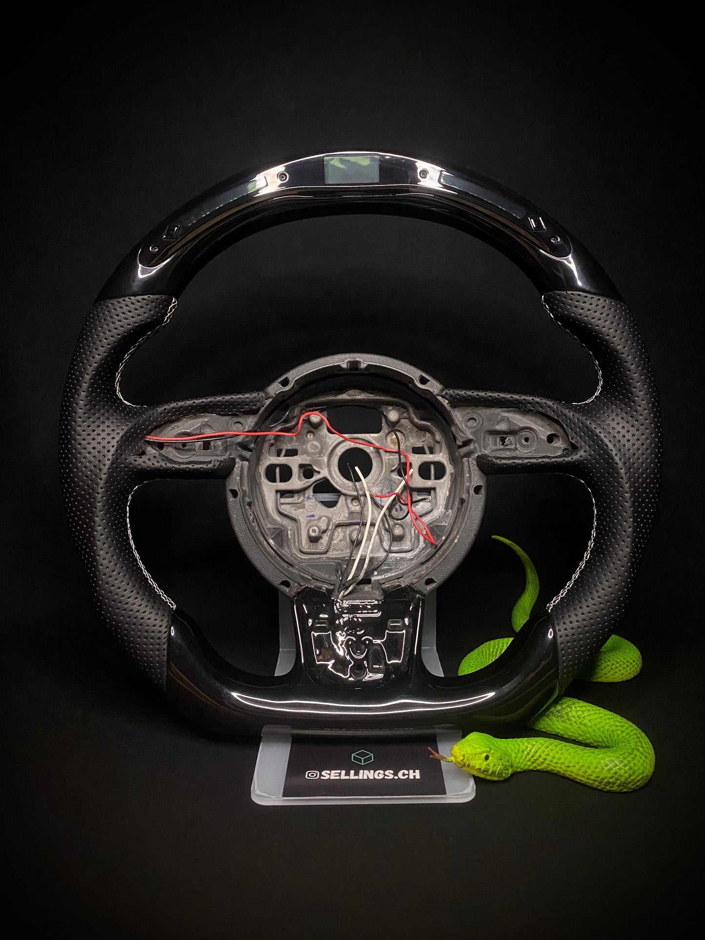 Audi Sport Steering Wheel Black Gloss (LED)