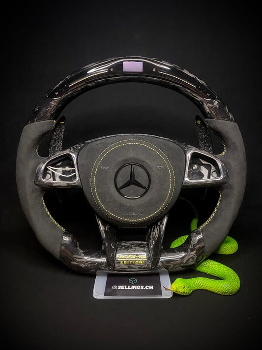 Mercedes AMG Sport Steering Wheel Forged Carbon (LED)