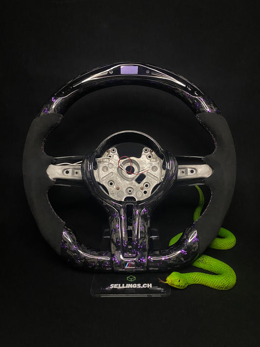 BMW Sport Steering Wheel Forged Carbon Color Flakes (LED) F-Series