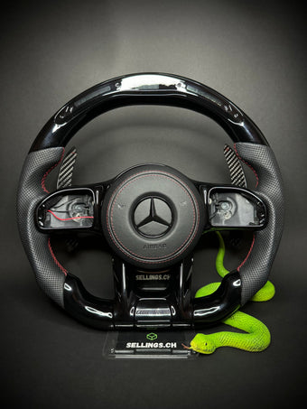 compare product Mercedes AMG Sport Steering Wheel Black LED (Upgrade to Facelift)