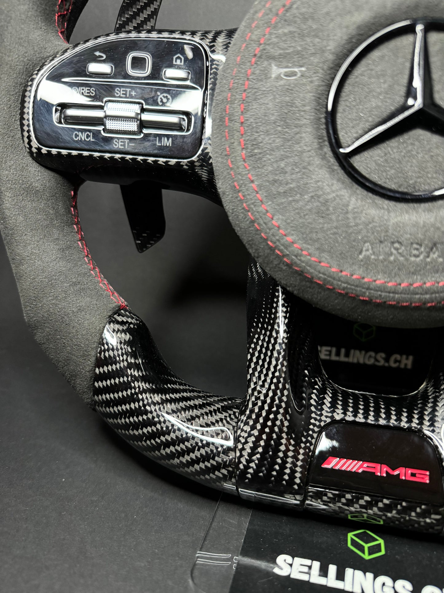 Mercedes AMG Carbon LED Sports Steering Wheel (Upgrade to Facelift)