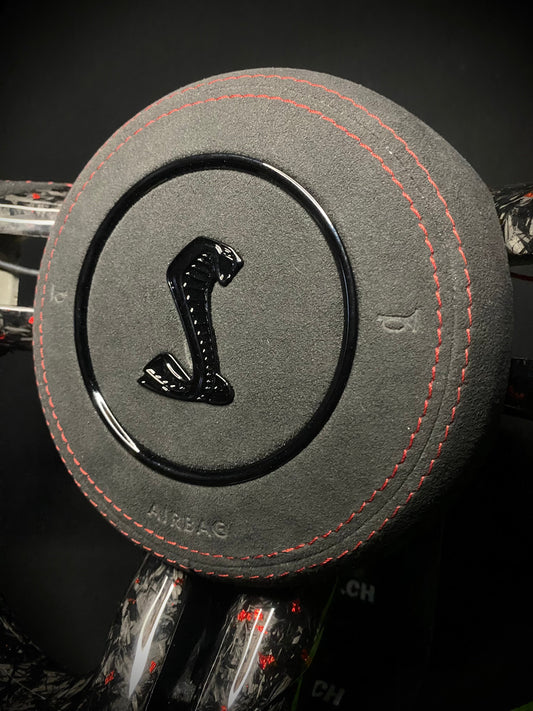 Ford Mustang Sports Steering Wheel Forged Carbon Color Splitter (LED)