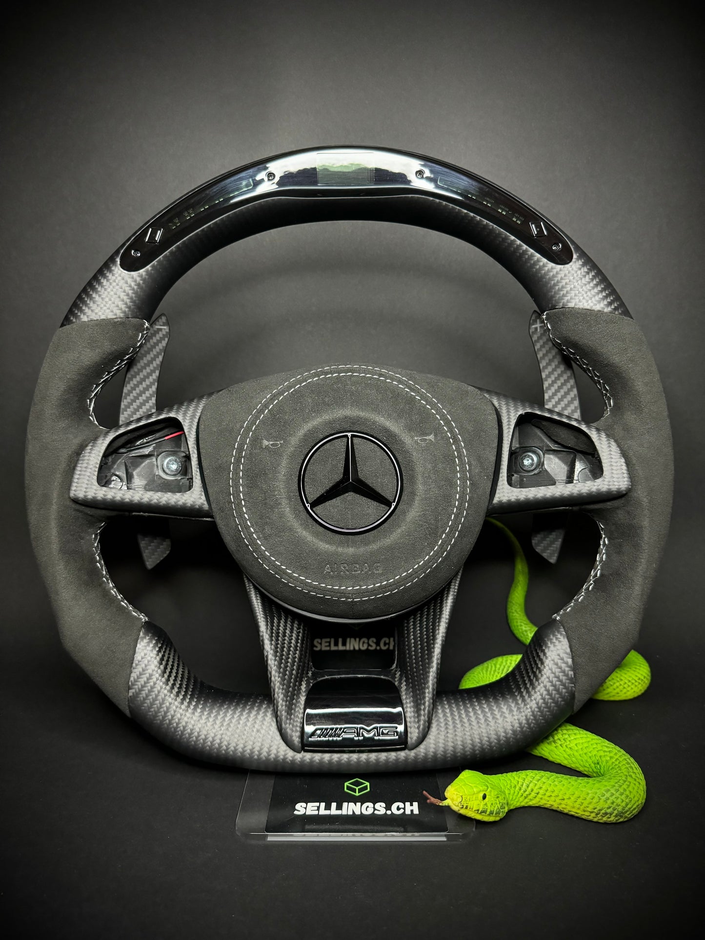 Mercedes AMG Sport Steering Wheel Carbon Matt (LED)