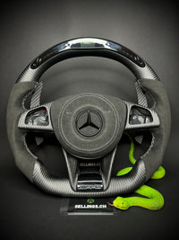 Mercedes AMG Sport Steering Wheel Carbon Matt (LED)