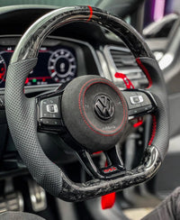 VW Golf 7/7.5 Sports Steering Wheel Forged Carbon Color Splitter