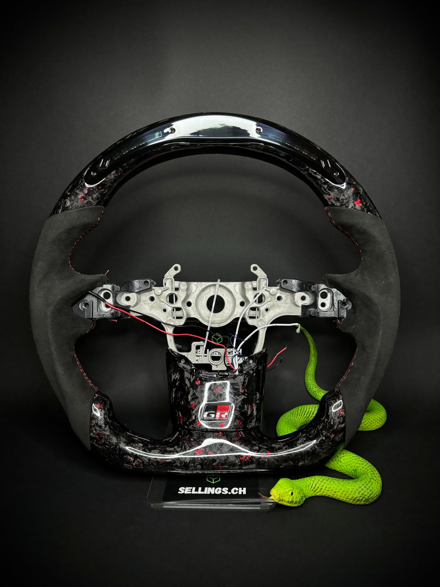 Toyota Yaris GR Sport Steering Wheel Forged Carbon Color Splitter (LED)