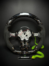 BMW Sport Steering Wheel Forged Carbon Color Flakes (LED) F-Series