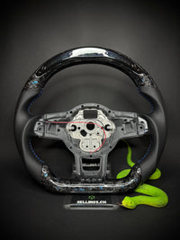 VW Golf 7/7.5 Sports Steering Wheel Forged Carbon Color Splitter (LED)