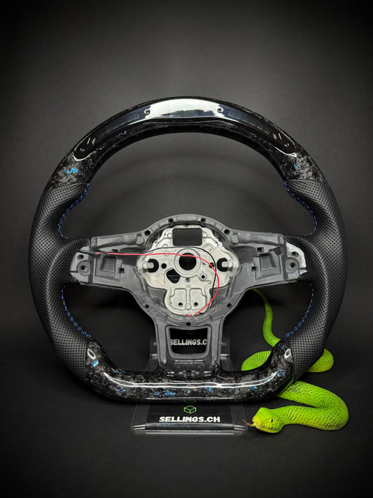 VW Golf 7/7.5 Sports Steering Wheel Forged Carbon Color Splitter (LED)