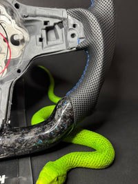 VW Golf 7/7.5 Sports Steering Wheel Forged Carbon Color Splitter (LED)