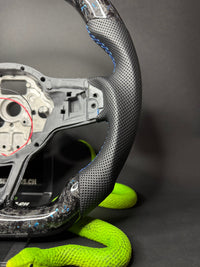 VW Golf 7/7.5 Sports Steering Wheel Forged Carbon Color Splitter (LED)