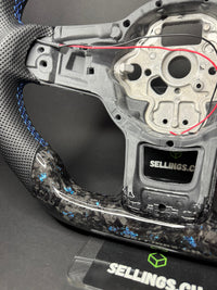 VW Golf 7/7.5 Sports Steering Wheel Forged Carbon Color Splitter (LED)
