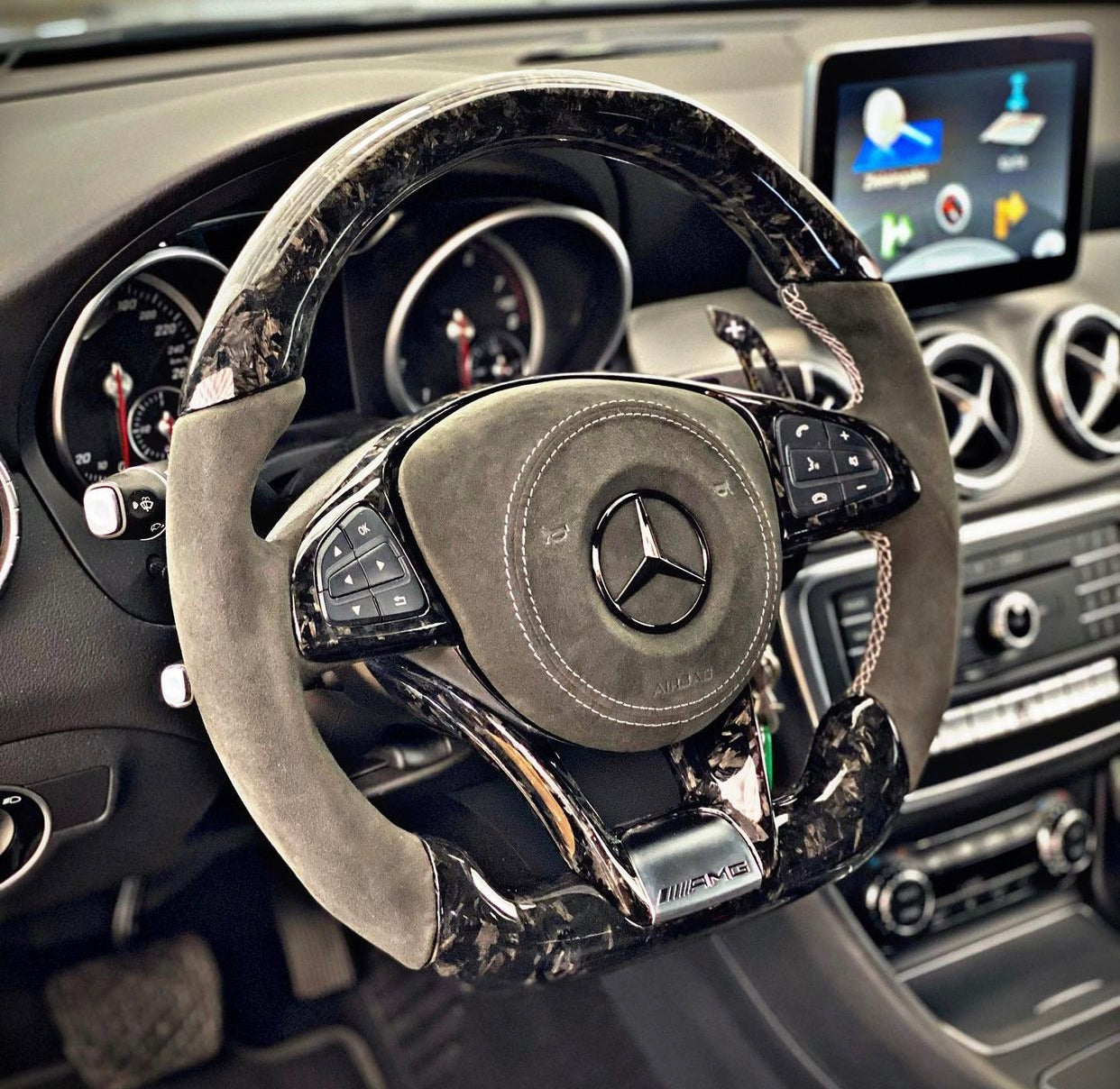 Mercedes AMG Sport Steering Wheel Forged Carbon