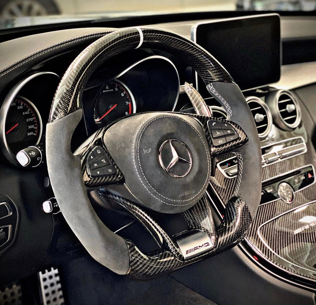 Mercedes AMG Carbon Sports Steering Wheel