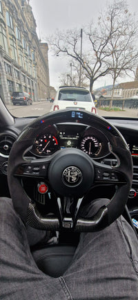 Alfa Romeo Carbon Sports Steering Wheel (LED)