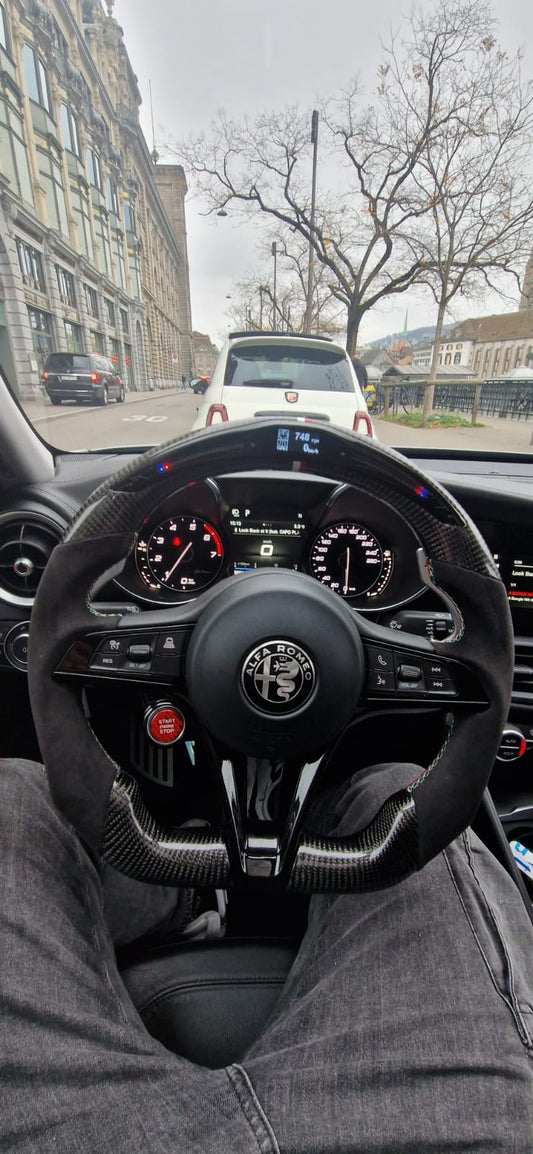 Alfa Romeo Carbon Sports Steering Wheel (LED)