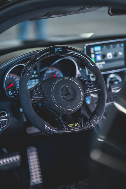 Mercedes AMG Sport Steering Wheel Forged Carbon (LED)